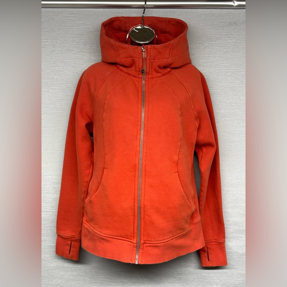 Lululemon Scuba Full Zip Hoodie - Orange - Women’s Size 10